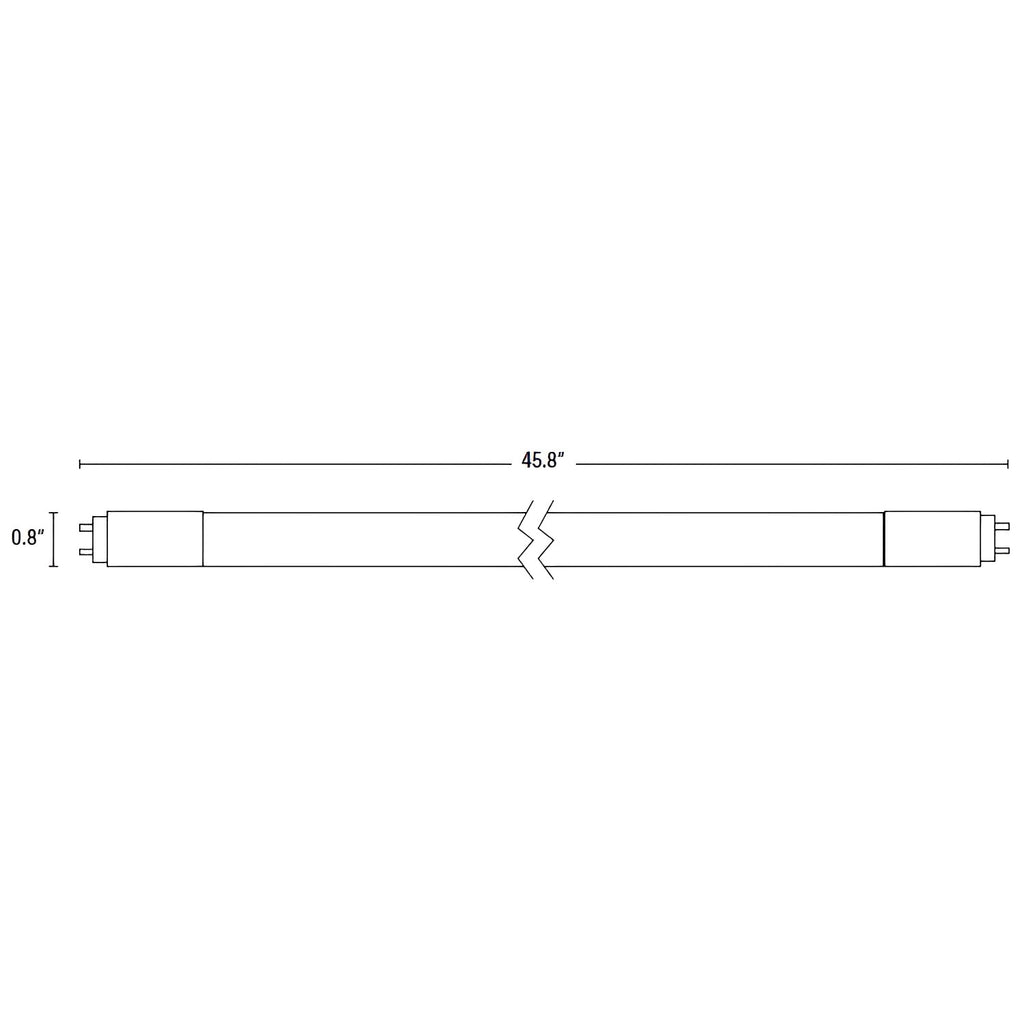 T5 LED Tube, 4ft, Frosted, Bypass, Type B, 25W, Single/Double Ended, Selectable CCT, 3500 Lumens