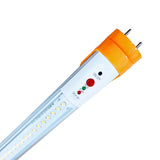 T8 LED Tube with Emergency Battery, 4ft, Clear, Bypass, Type B, 18W, Double Ended, 2200 Lumens