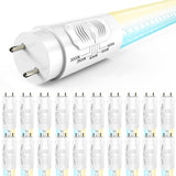 T8 LED Tubes, 4ft, Clear, Type B, Selectable CCT,  Single /Double Ended 18W, 2200 Lumens