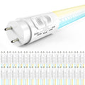 T8 LED Tubes, 4ft, Clear, Type B, Selectable CCT,  Single /Double Ended 18W, 2200 Lumens