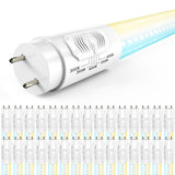 T8 LED Tubes, 4ft, Clear, Type B, Selectable CCT,  Single /Double Ended 18W, 2200 Lumens