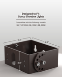 Easily mount your shoebox lights with this adjustable trunnion bracket, made for secure positioning and flexible aiming.