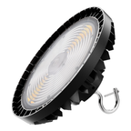 Underside lens view of the 240W selectable LED UFO high bay light