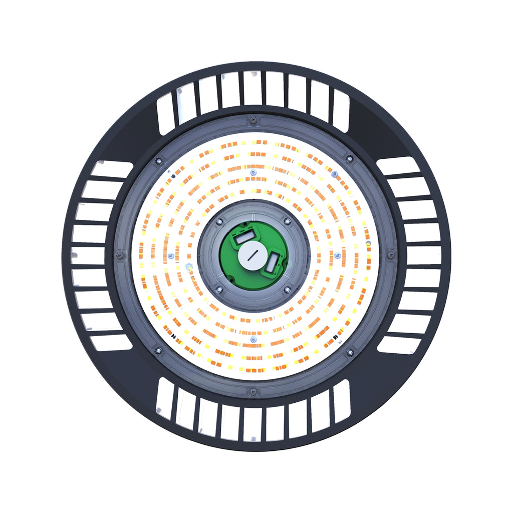 UFO High Bay LED Fixture, 150W/100W/80W, Whitney, 277-480V, Selectable Wattage & CCT, 21700 Lumens