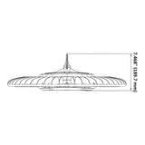 UFO High Bay LED Fixture, 410W/330W/250W/160W, Selectable Wattage, 72000 Lumens