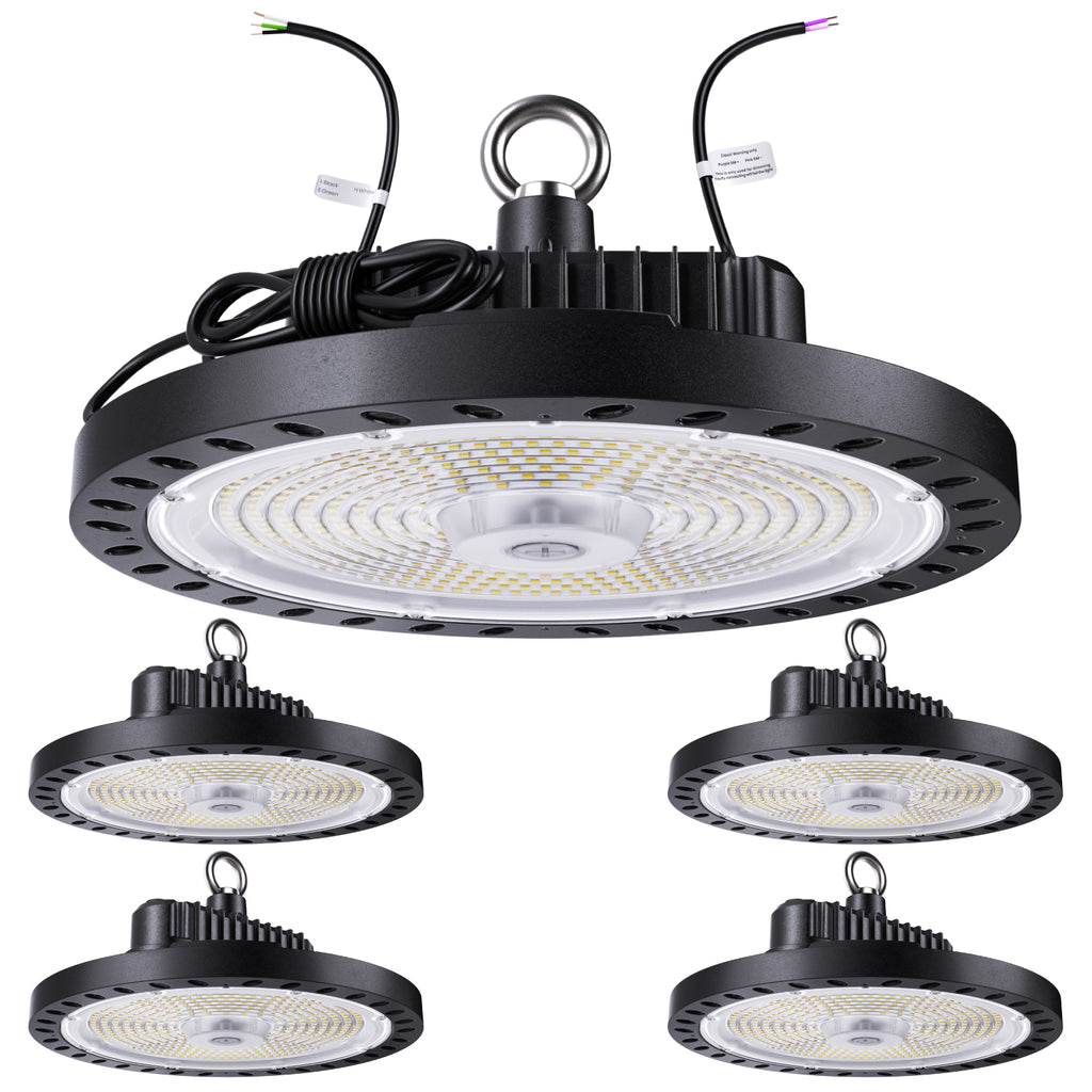 UFO High Bay LED Fixture, 100W/80W/60W/40W, Selectable Wattage & CCT, 16000 Lumens