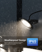 150W plug-and-play UFO high bay with U-bracket, 19500 lumens, 5000K daylight, and 70.8-inch cord