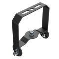 Adjustable mounting u-bracket for UFO high bay lighting fixtures