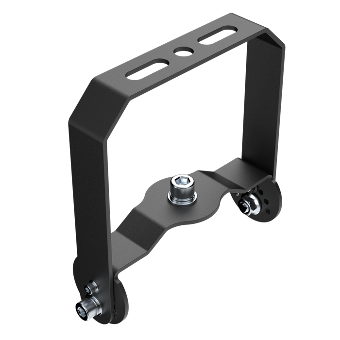 Adjustable mounting u-bracket for UFO high bay lighting fixtures