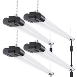LED Shop Light, 4ft, Utility, Black, Frosted, Plug & Play, 4500 Lumens