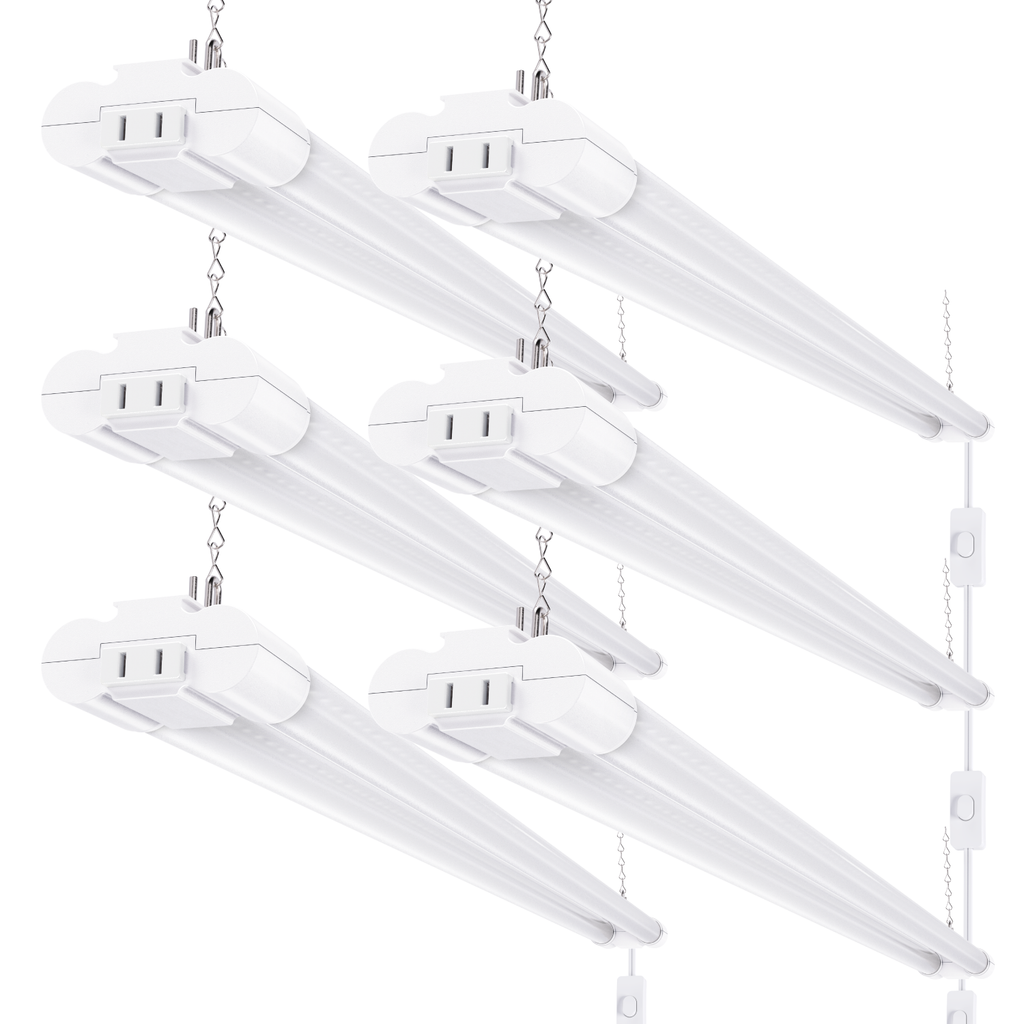 LED Shop Light, 4ft, Utility, Frosted, Plug & Play, 4500 Lumens
