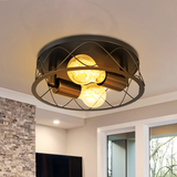 Create a timeless and sleek statement on your ceiling with the matte black finish of this industrial ceiling light.