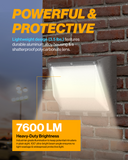 Sunco Lighting Powerful & Lightweight 7600 Lumen Selectable CCT Wall Pack with Aluminum Alloy Housing & Shatterproof Lens