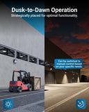 Easily switch between automatic light control and manual operation. The photocell is also detachable.