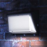 LED Semi Cutoff Wall Pack, Dusk-to-Dawn, 80W, 11500 Lumens