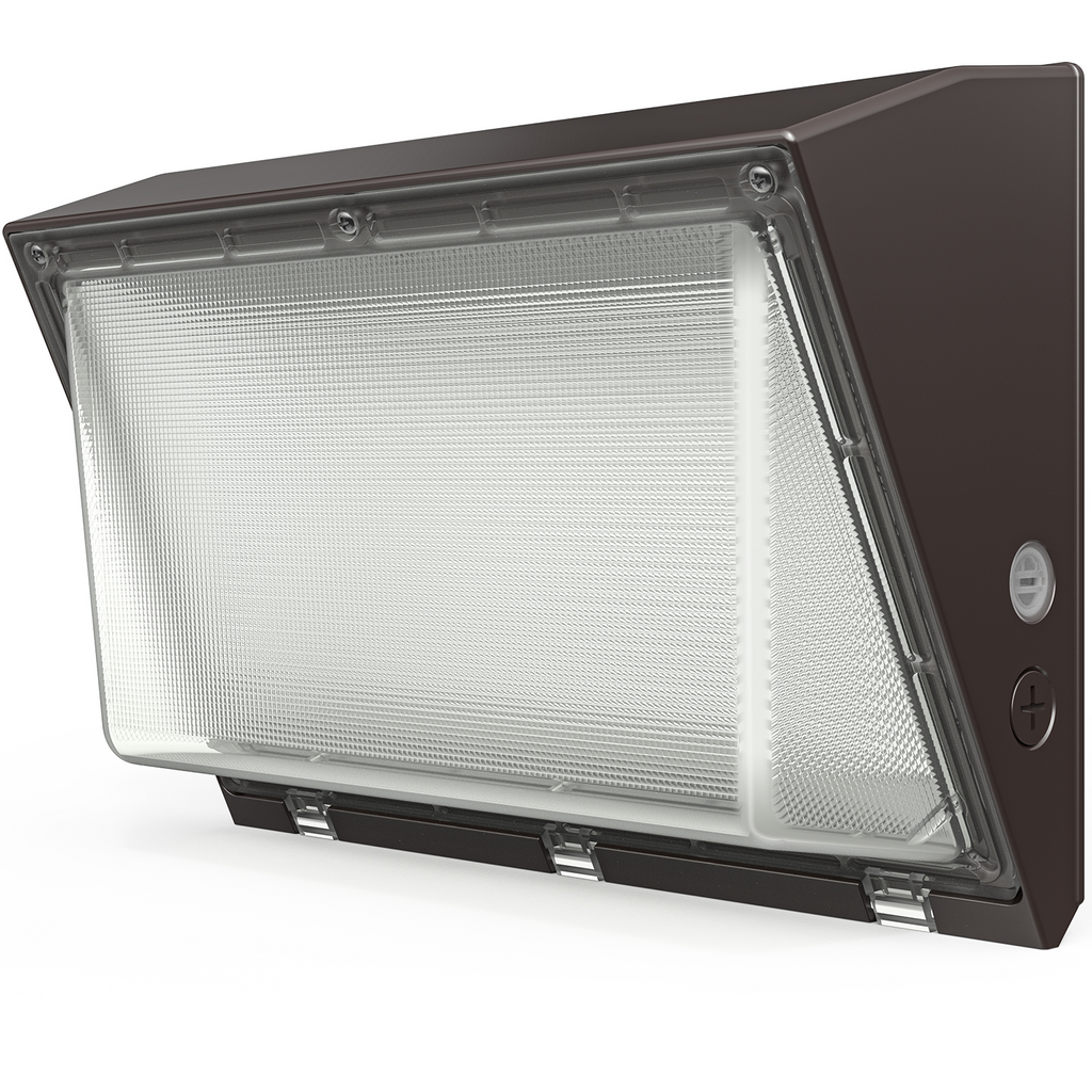 LED Semi Cutoff Wall Pack, Dusk-to-Dawn Photocell, 80W, 11500 Lumens