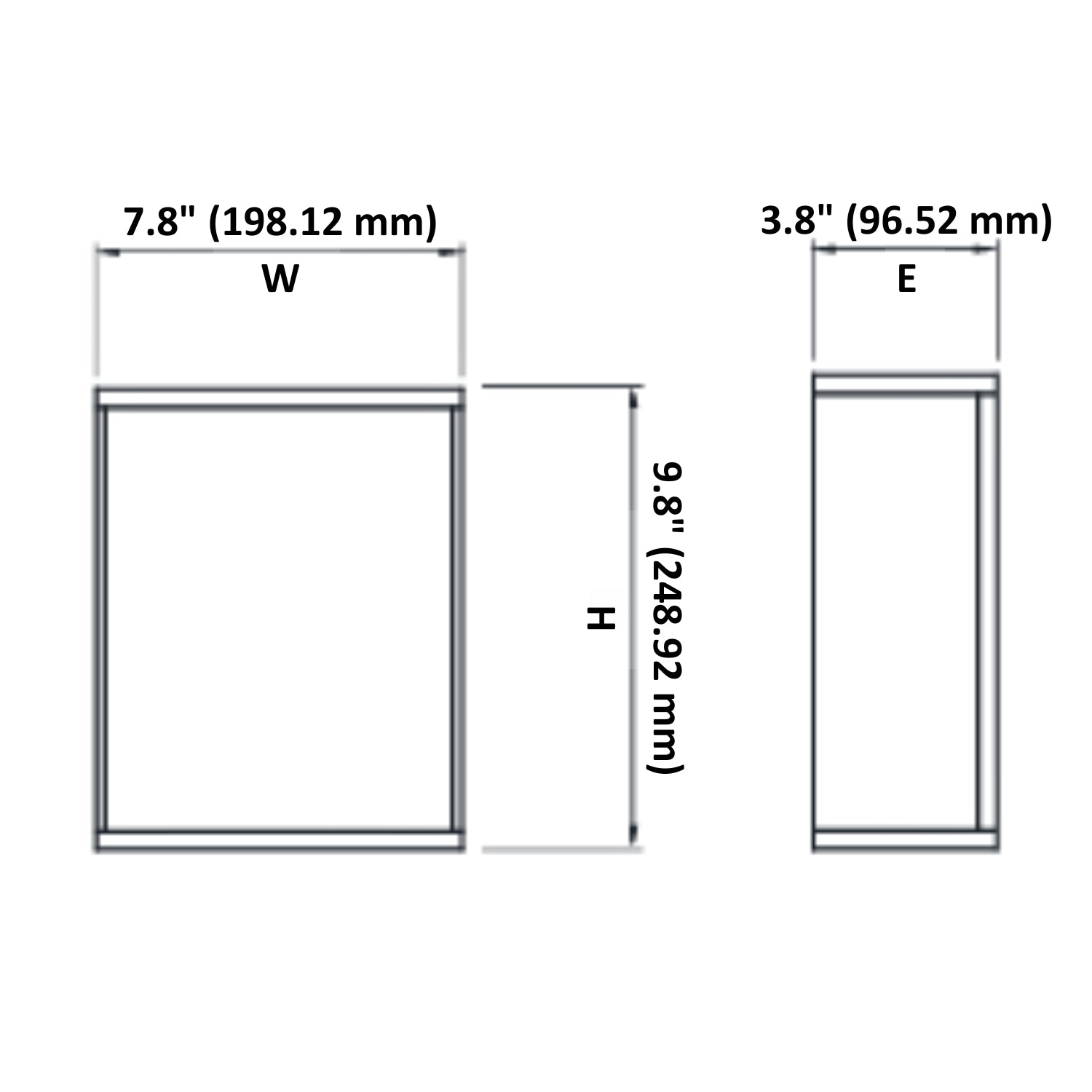 LED Wall Sconce, Black Aluminum, 3-1843D Series