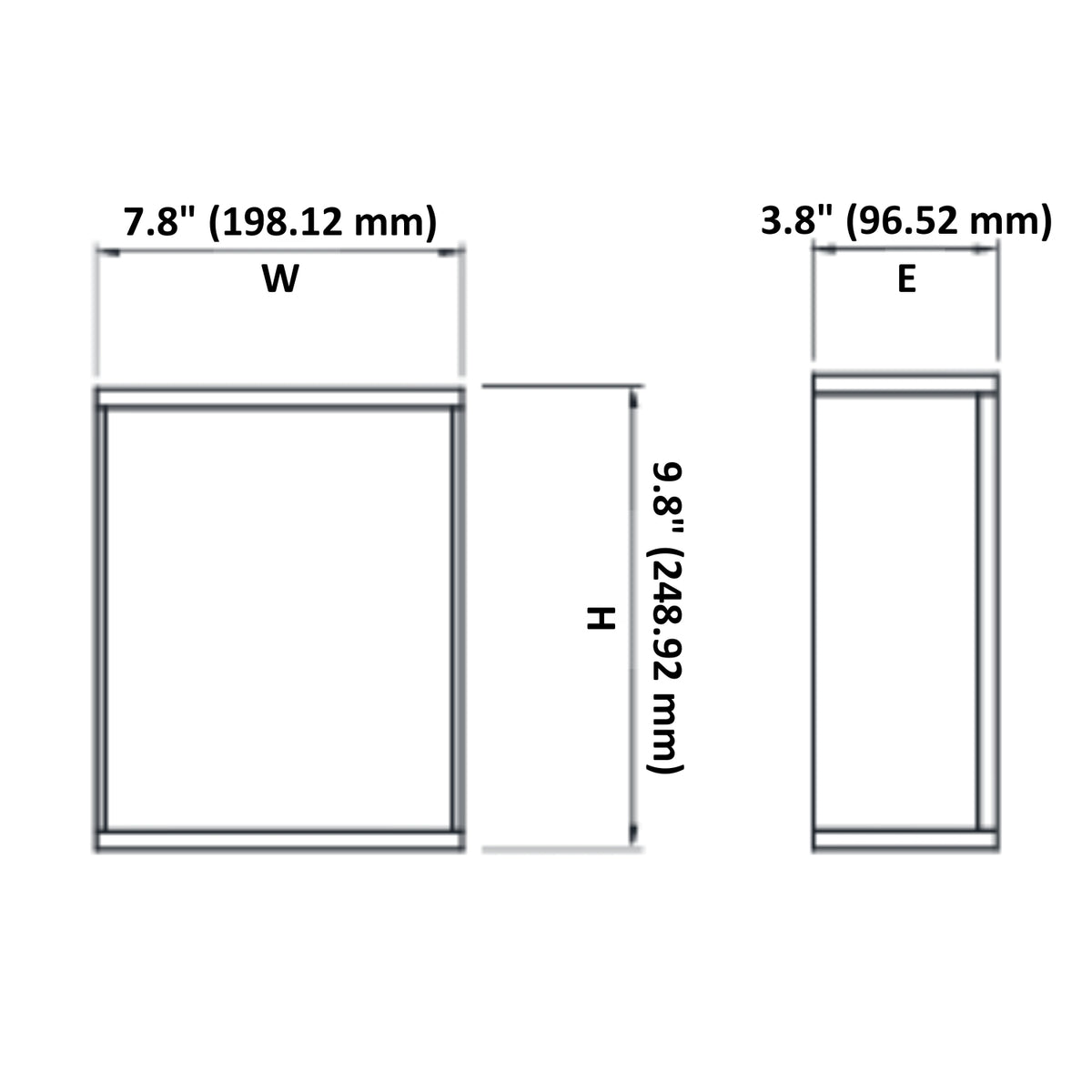 LED Wall Sconce, Black Aluminum, 3-1843D Series