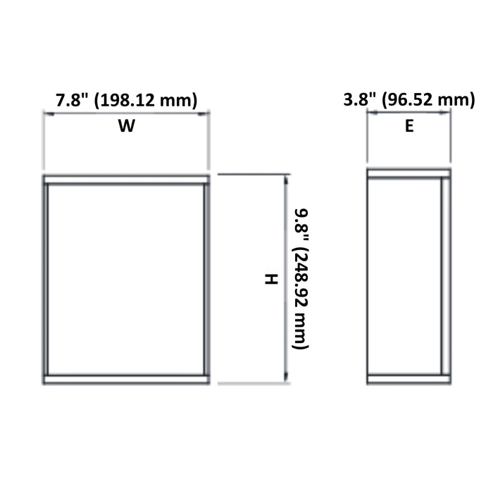 LED Wall Sconce, Black Aluminum, 3-1843D Series