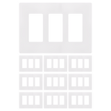 Enerlites Screwless Decorator/GFCI Three-Gang Wall Plate Mid-Size