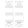 Enerlites 4-Port Decorator Data Wall Plate Insert