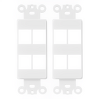 Enerlites 4-Port Decorator Data Wall Plate Insert