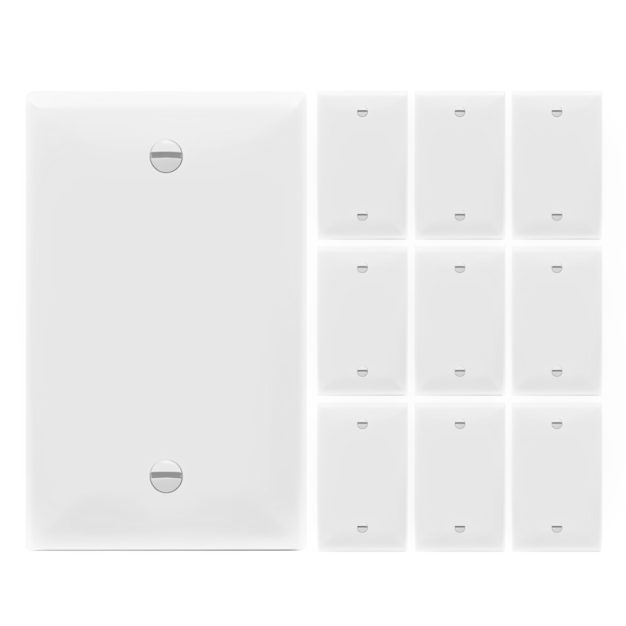 Enerlites Blank Cover One-Gang Wall Plate, Mid-Size