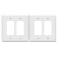 Enerlites Matte Finish Decorator/GFCI Two-Gang Wall Plate, Mid-Size