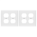 Enerlites Duplex Receptacle Two-Gang Wall Plate, Mid-Size