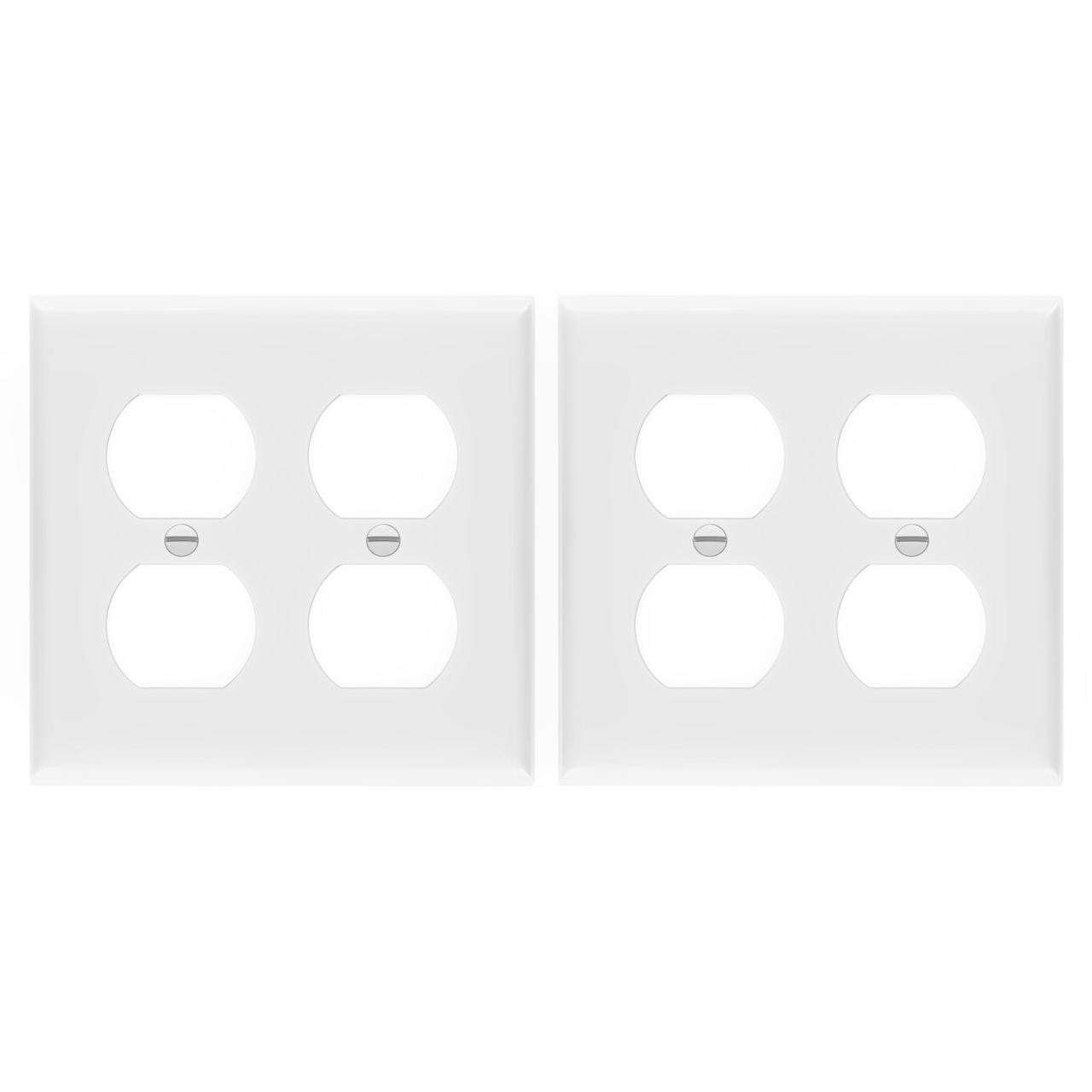 Enerlites Duplex Receptacle Two-Gang Wall Plate, Mid-Size