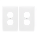 Enerlites Duplex Receptacle One-Gang Wall Plate, Over-Size