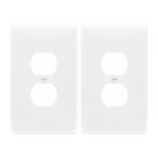 Enerlites Duplex Receptacle One-Gang Wall Plate, Over-Size
