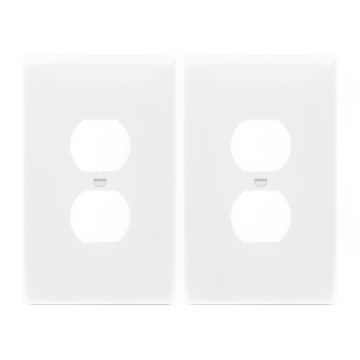 Enerlites Duplex Receptacle One-Gang Wall Plate, Over-Size