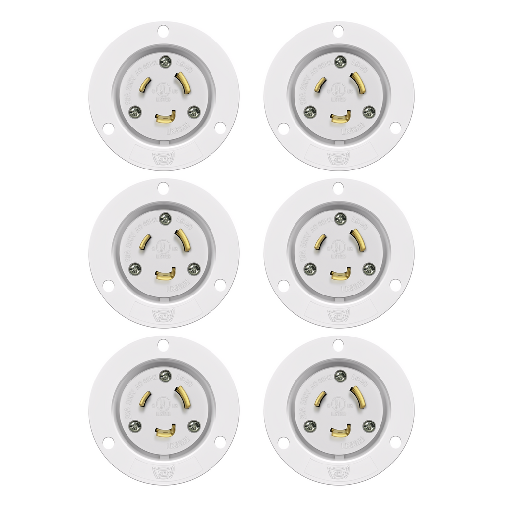 Enerlites Locking Flanged Inlet, 20A, L6-20PFI – Sunco Lighting