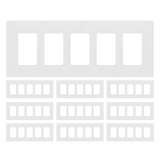 Enerlites Screwless Decorator/GFCI Five-Gang Wall Plate