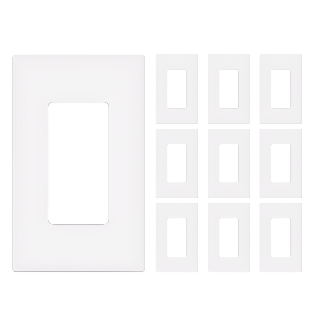 Enerlites Screwless Decorator/GFCI One-Gang Wall Plate Mid-Size