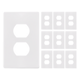Enerlites Screwless Duplex Receptacle One-Gang Wall Plate