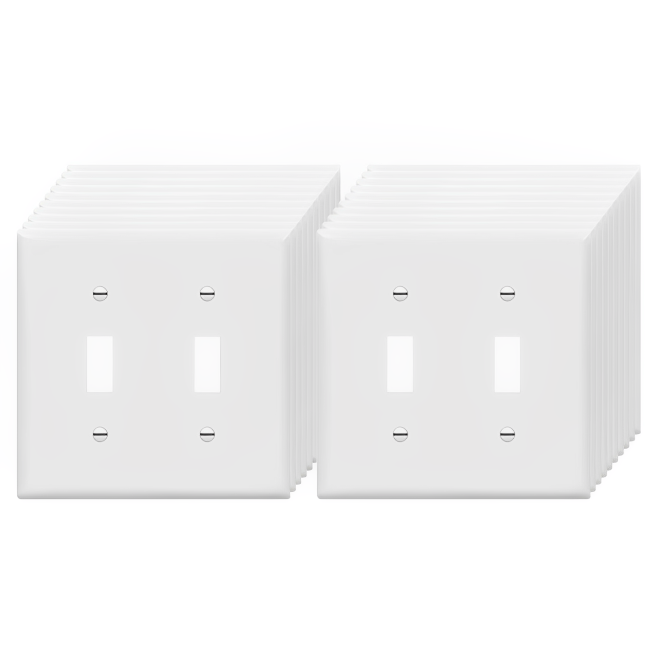 Enerlites Toggle Switch Two-Gang Wall Plate