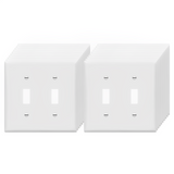 Enerlites Toggle Switch Two-Gang Wall Plate