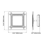 LED Gas Station Canopy Light, 240W, Dimmable, 43200 Lumens
