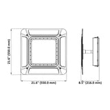 LED Gas Station Canopy Light, 240W, Dimmable, 43200 Lumens
