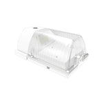 LED Mini Wall Pack, 25W/15W/10W/8W, Dusk to Dawn Photocell, White, Selectable Wattage & CCT, 3400 Lumens