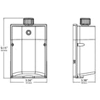 LED Mini Wall Pack, 25W/15W/10W/8W, Dusk to Dawn Photocell, White, Selectable Wattage & CCT, 3400 Lumens