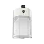 LED Mini Wall Pack, 25W/15W/10W/8W, Dusk to Dawn Photocell, White, Selectable Wattage & CCT, 3400 Lumens