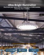 Sunco’s LED High Bay provides instant, flicker-free light for optimal concentration and maximum eye comfort. 
