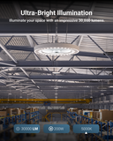 UFO High Bay 200W LED Fixture, White, 28000 Lumens