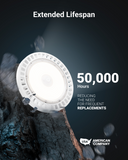 Advanced LED technology allows for longer and better performance.