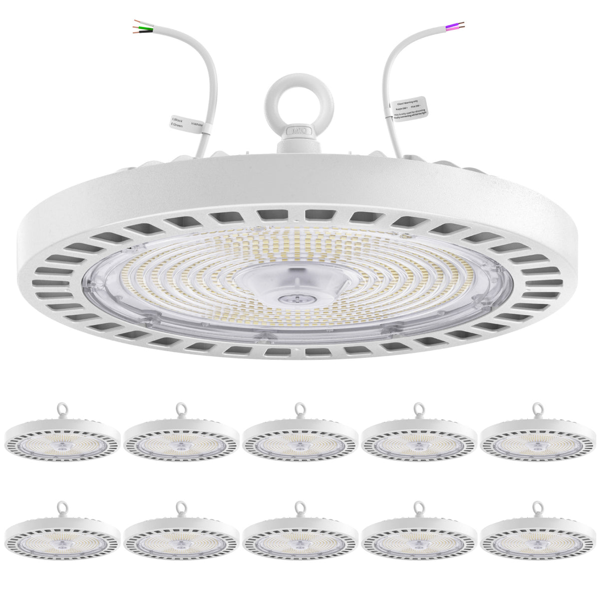 UFO High Bay 200W LED Fixture, White, 28000 Lumens
