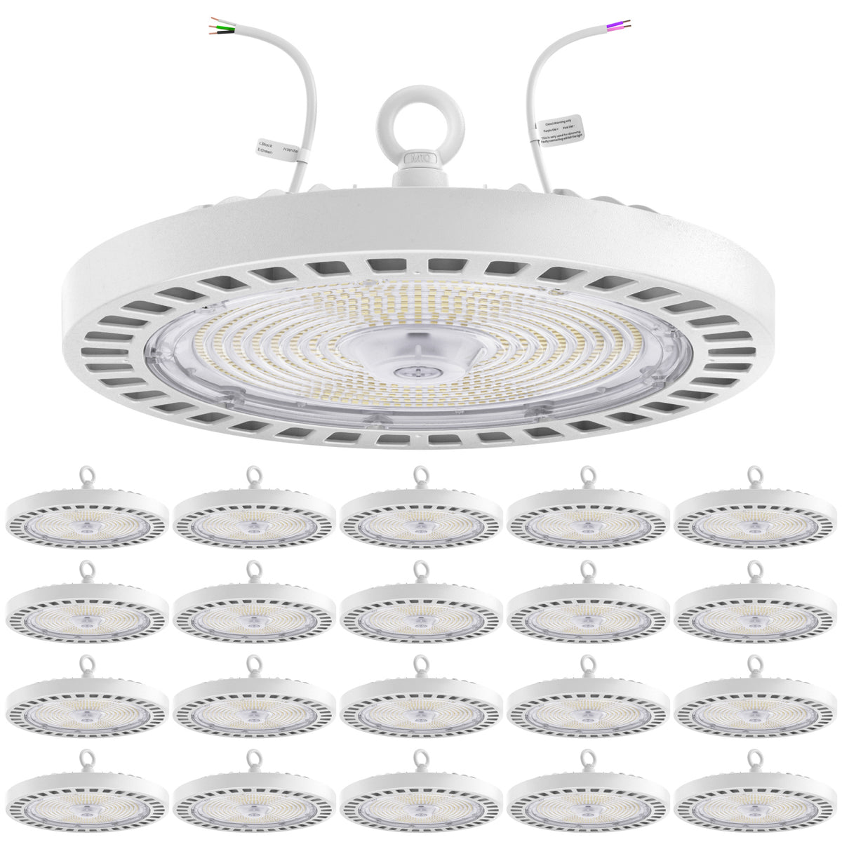 UFO High Bay 200W LED Fixture, White, 28000 Lumens
