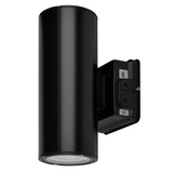 Black Cylinder LED Wall Sconce, 20W/16W/10W, Dusk to Dawn Photocell , 2800 Lumens